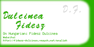 dulcinea fidesz business card